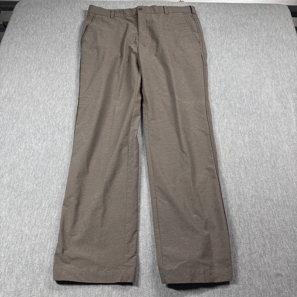 Nike Pants Mens 35x32 Grey Dri-Fit Flat Front Modern Stretch Golf Chino Slacks